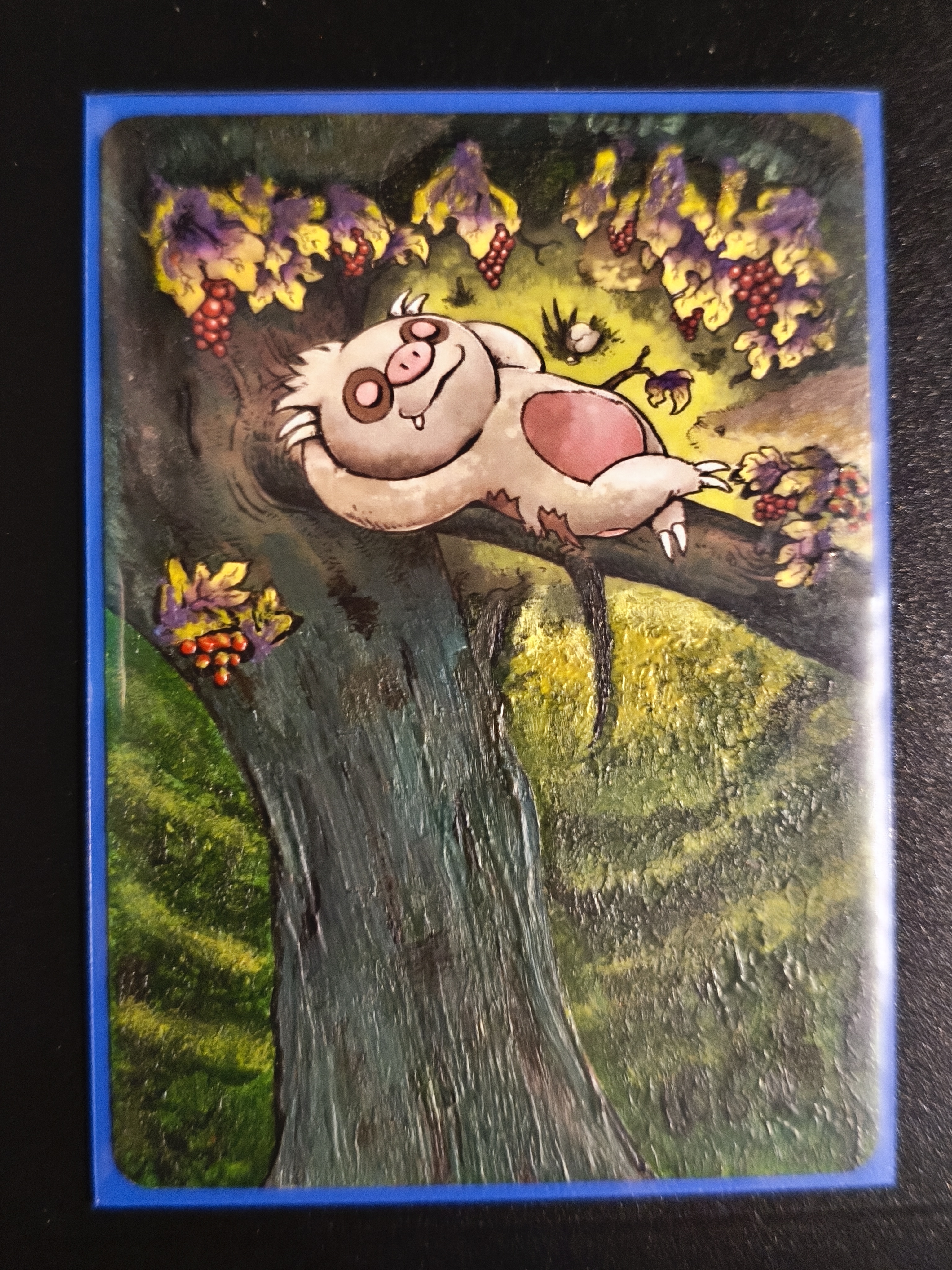 Carte peinte a la main altered art