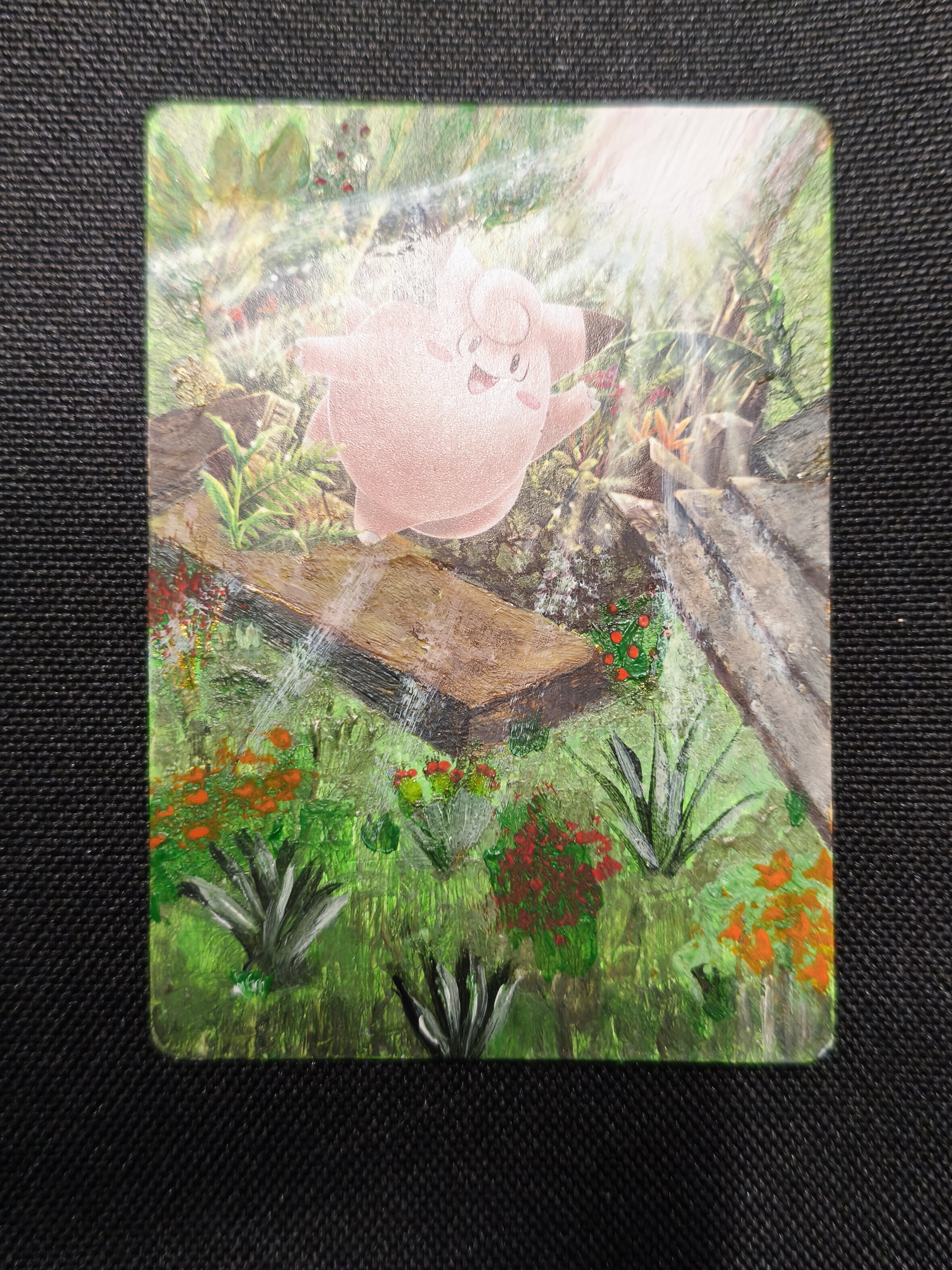 Carte peinte a la main altered art