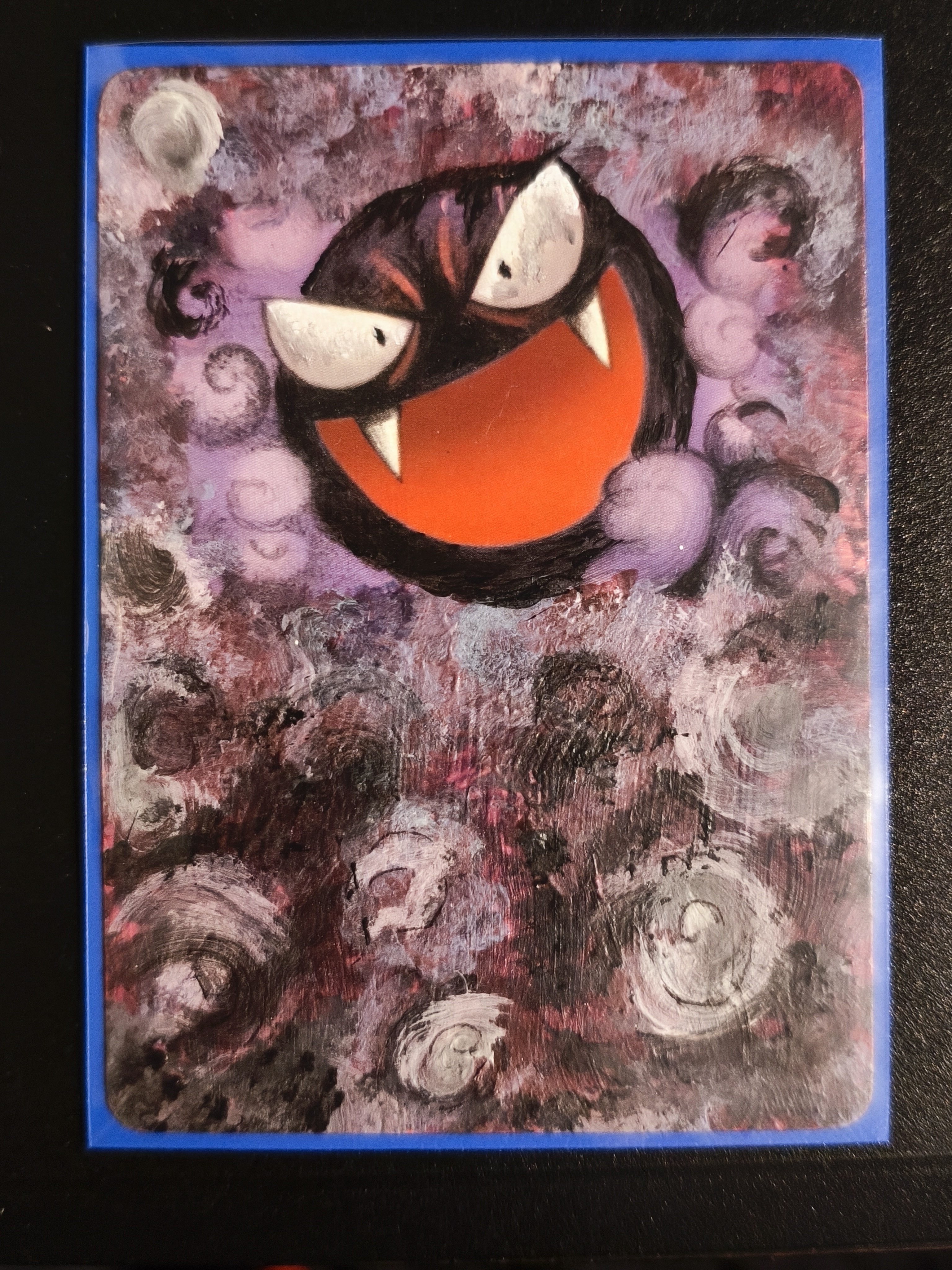 Carte peinte a la main altered art