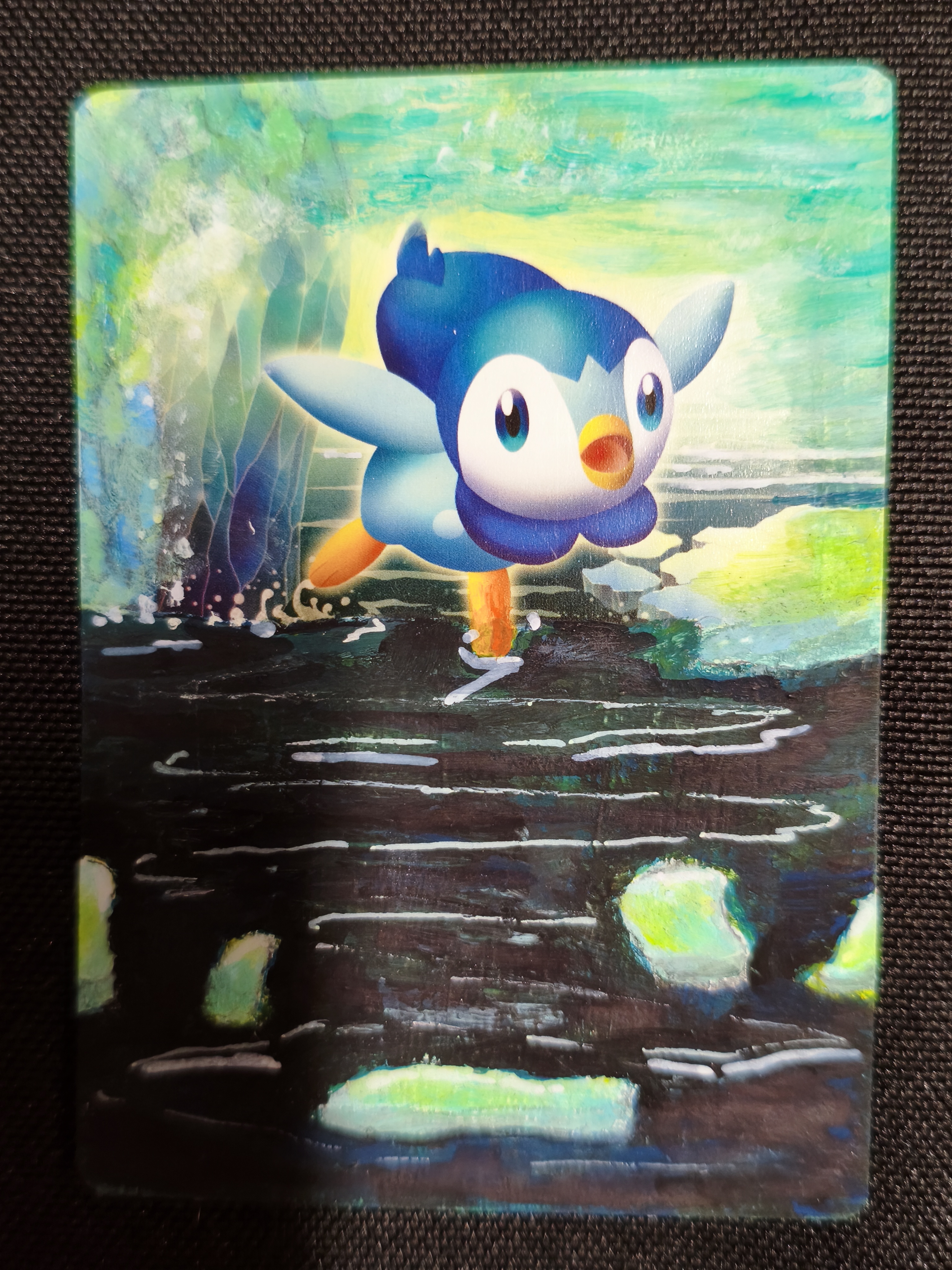 Carte peinte a la main altered art