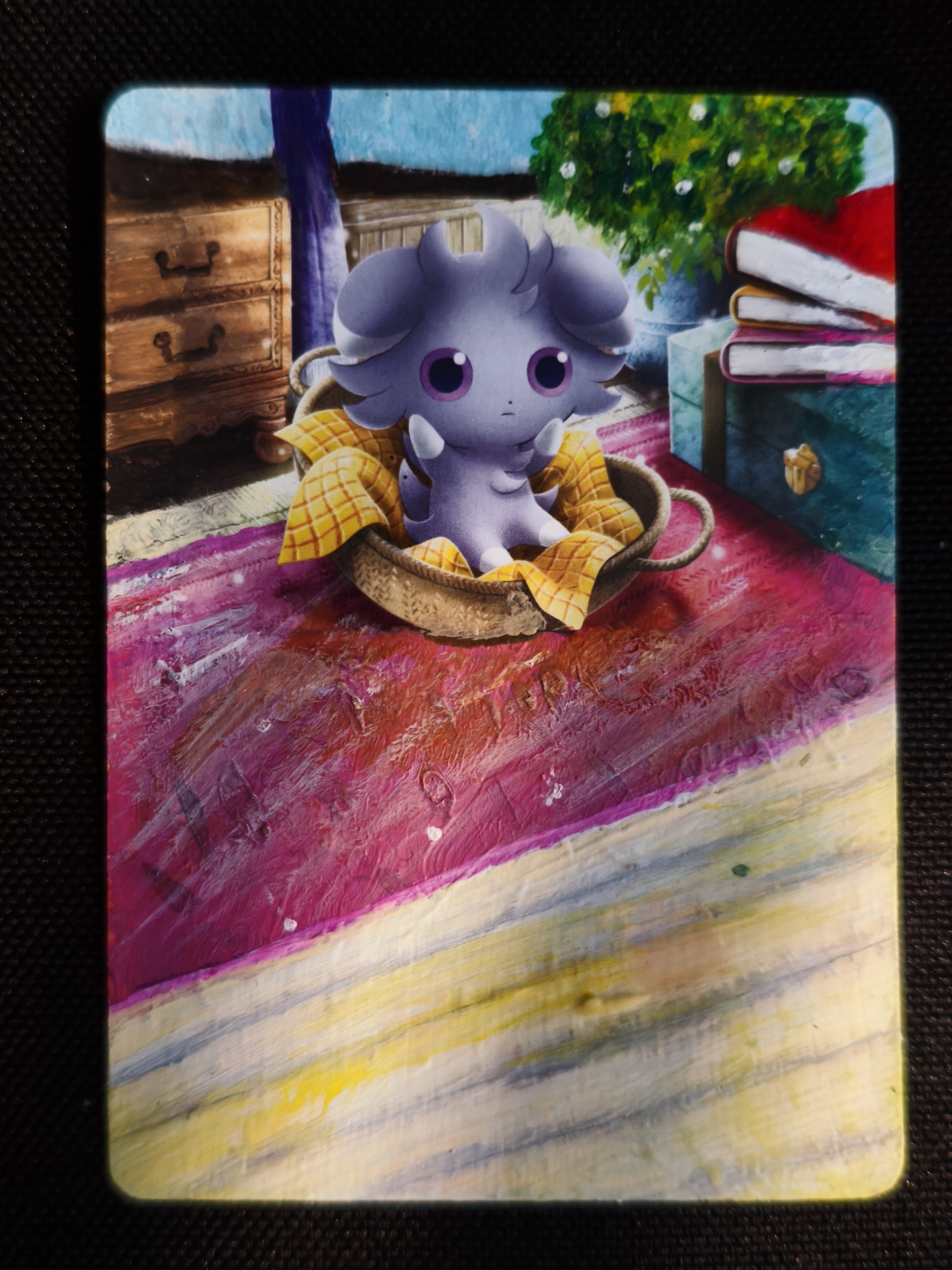 Carte peinte a la main altered art