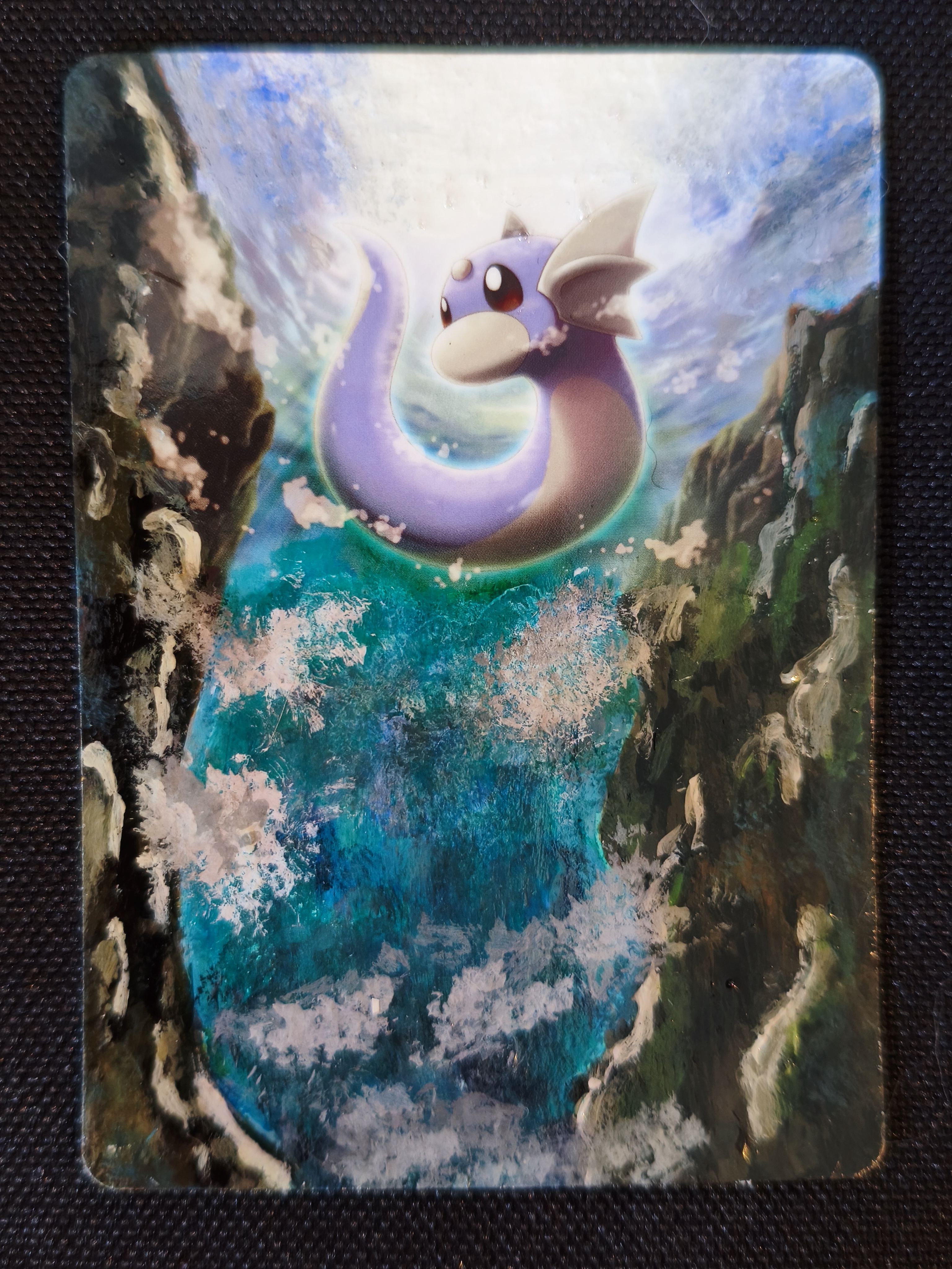 Carte peinte a la main altered art