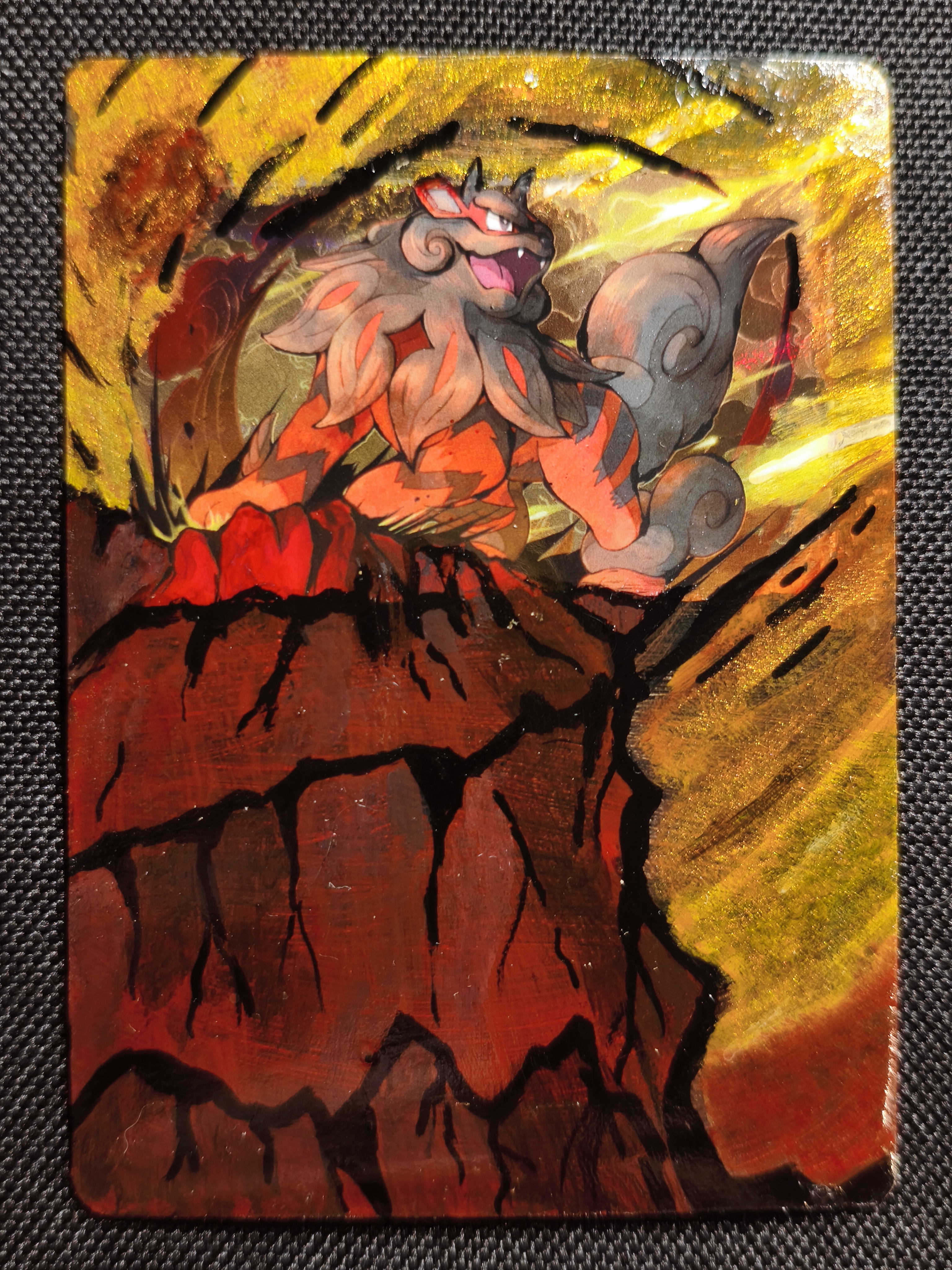 Carte peinte a la main altered art