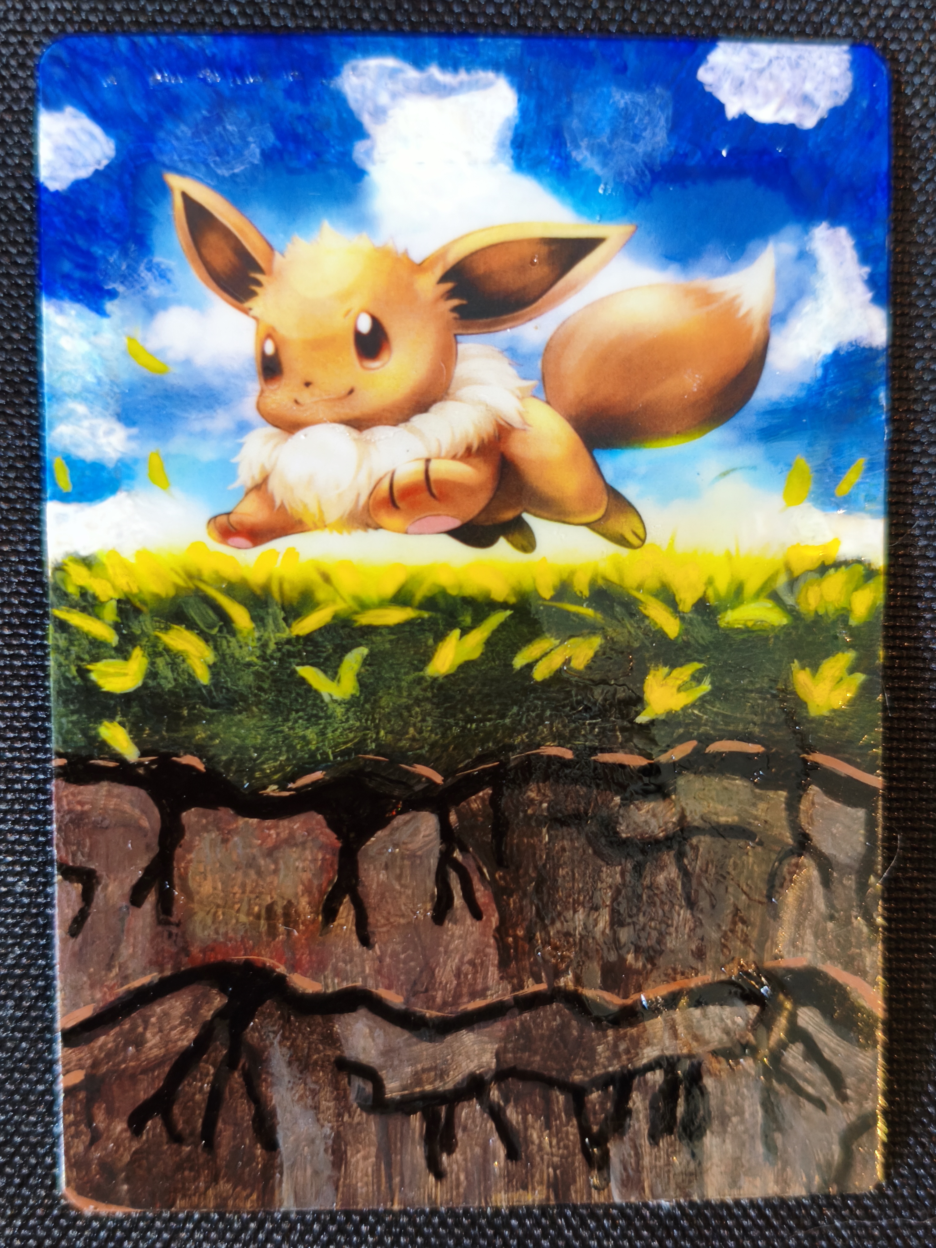 Carte peinte a la main altered art