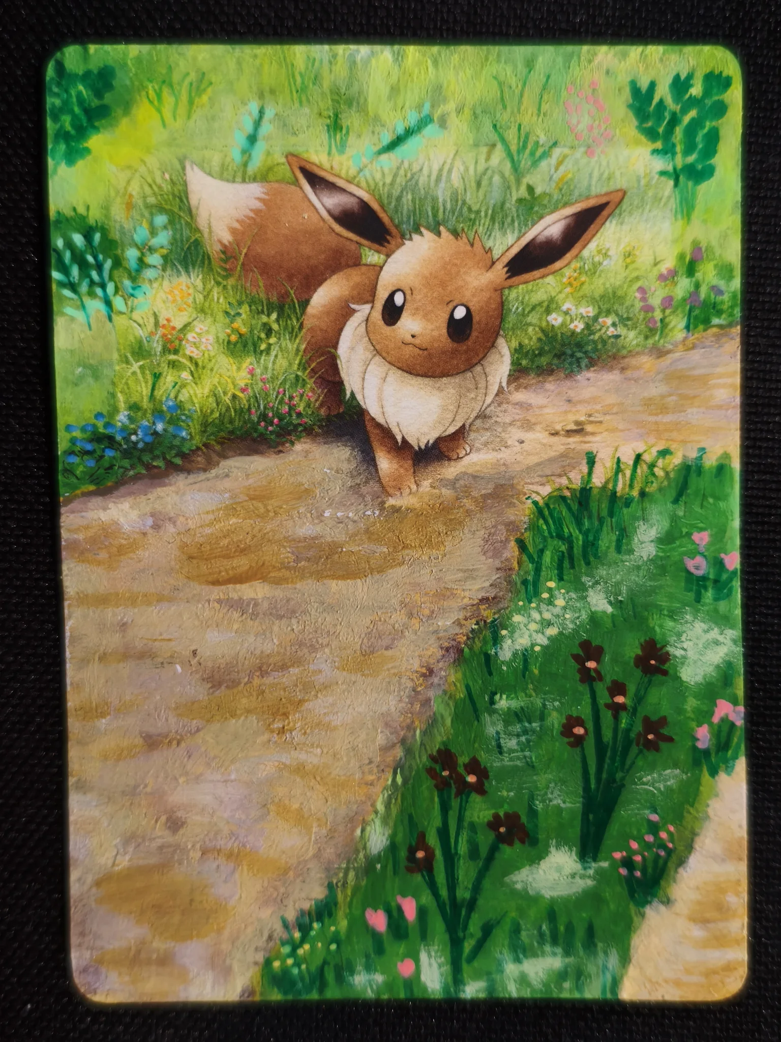 Carte peinte a la main altered art