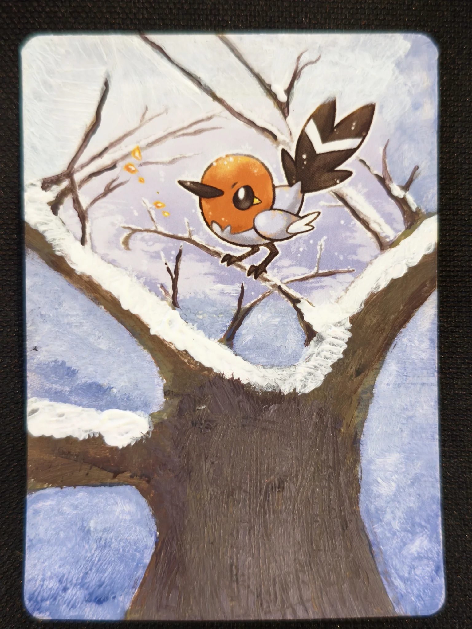 Carte peinte a la main altered art