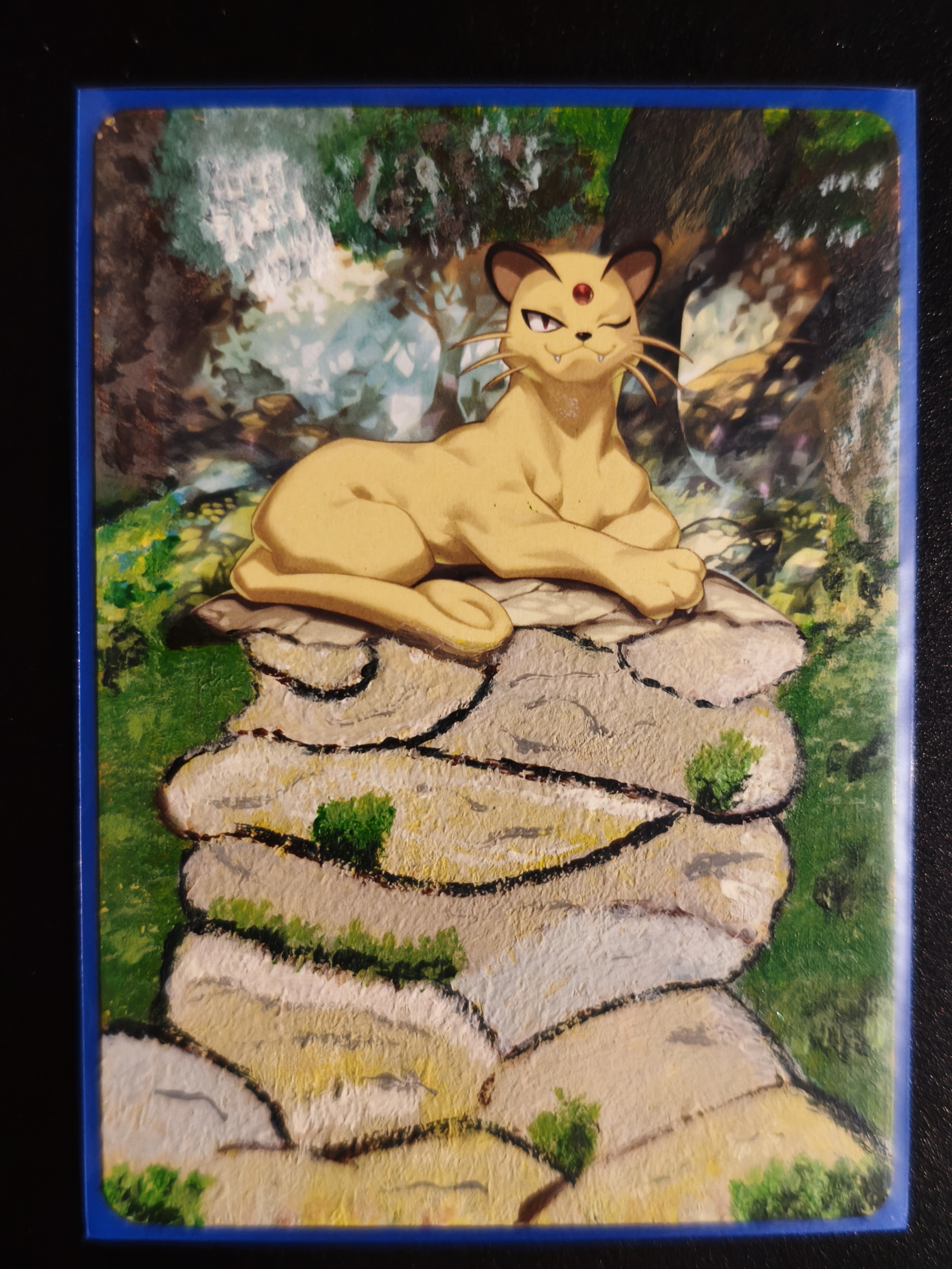 Carte peinte a la main altered art