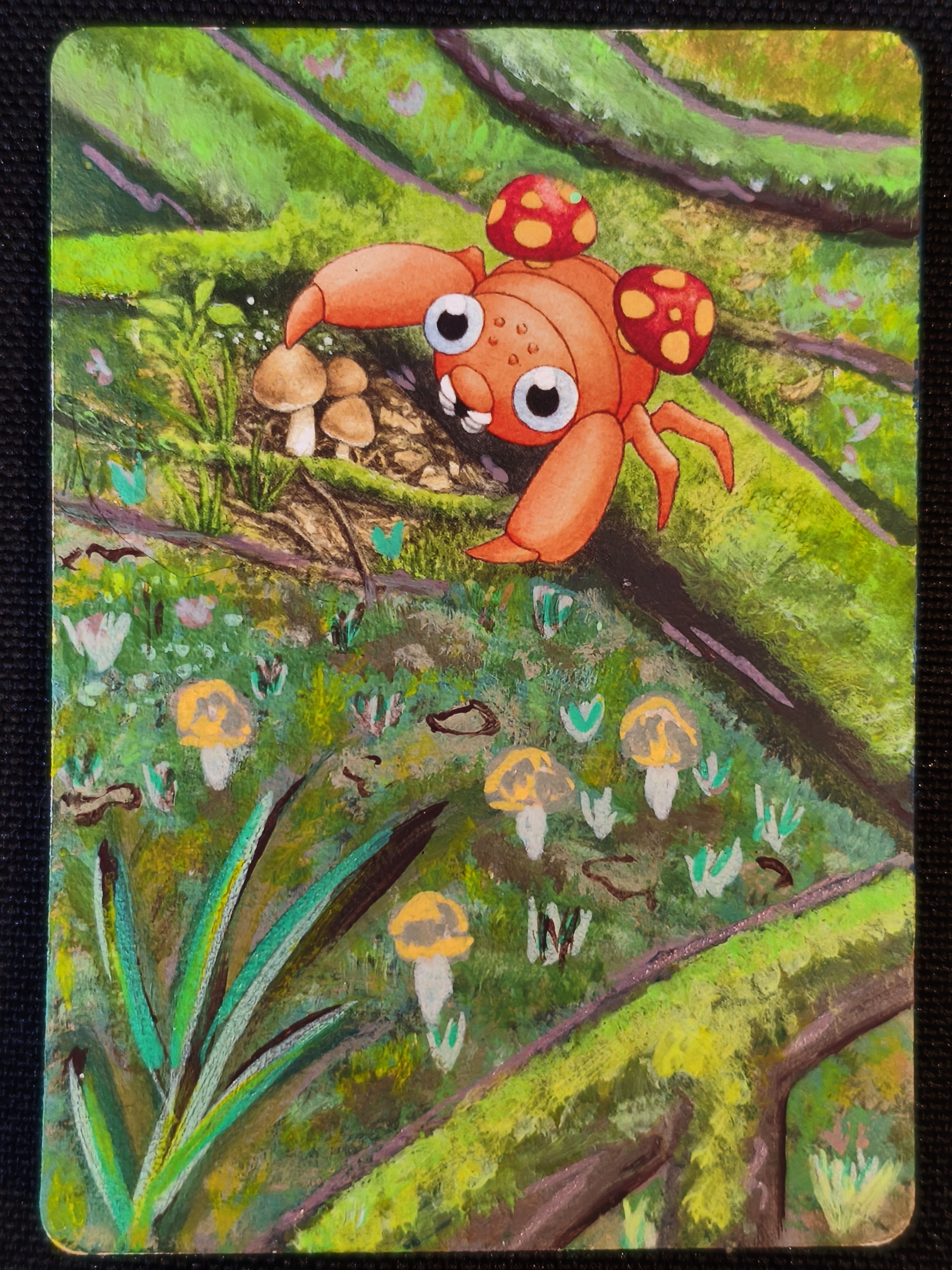 Carte peinte a la main altered art