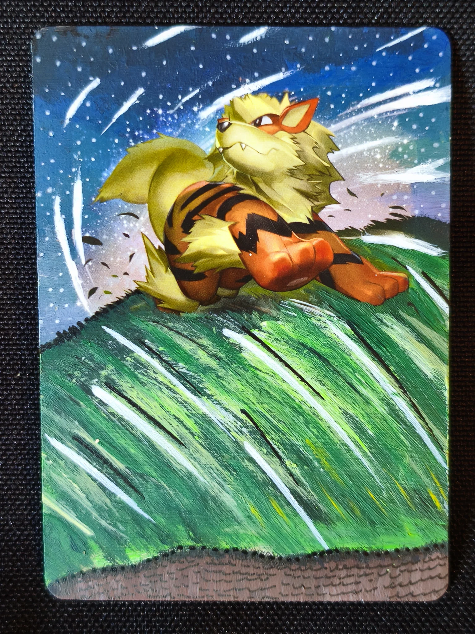 Carte peinte a la main altered art