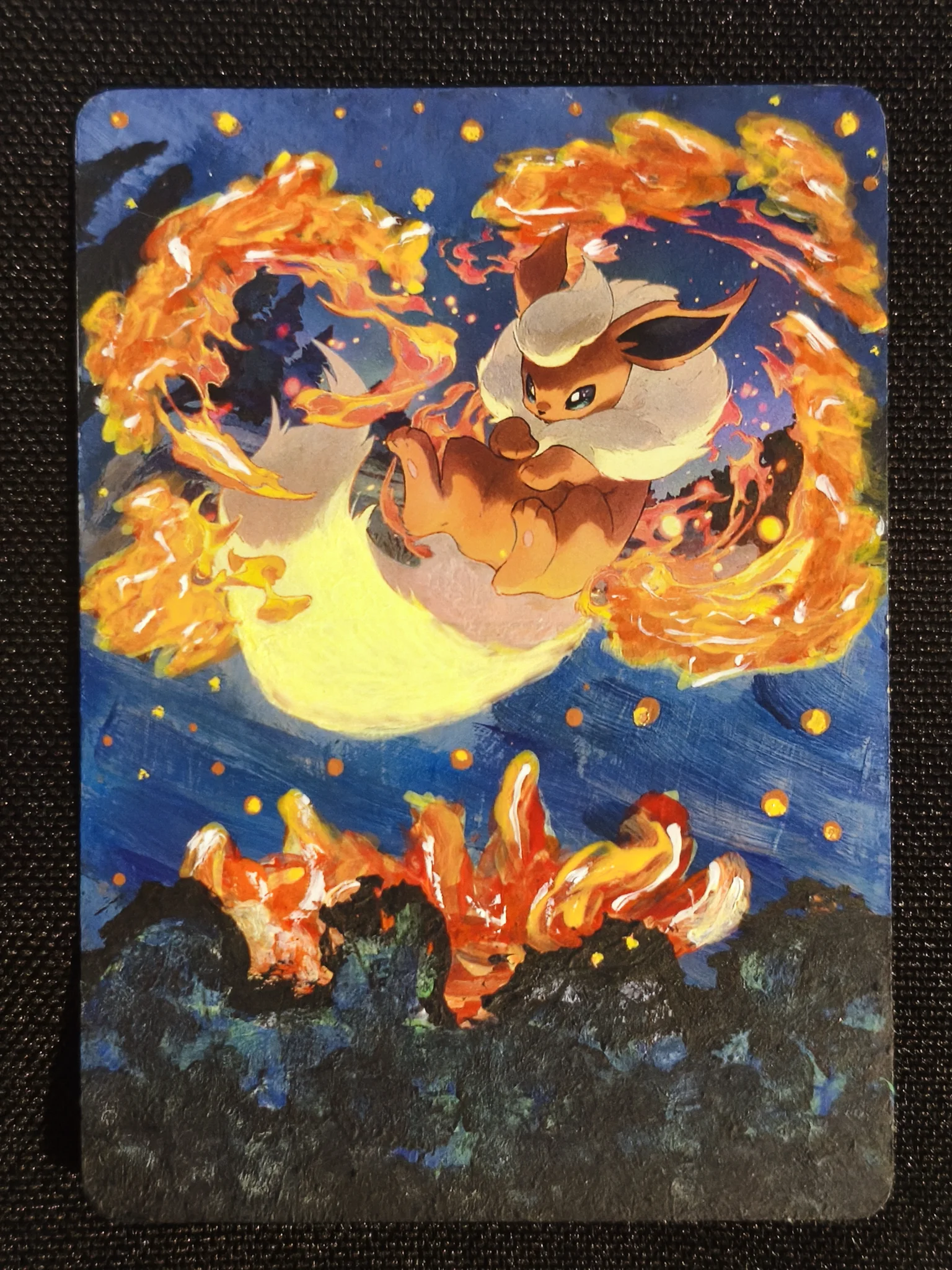 Carte peinte a la main altered art