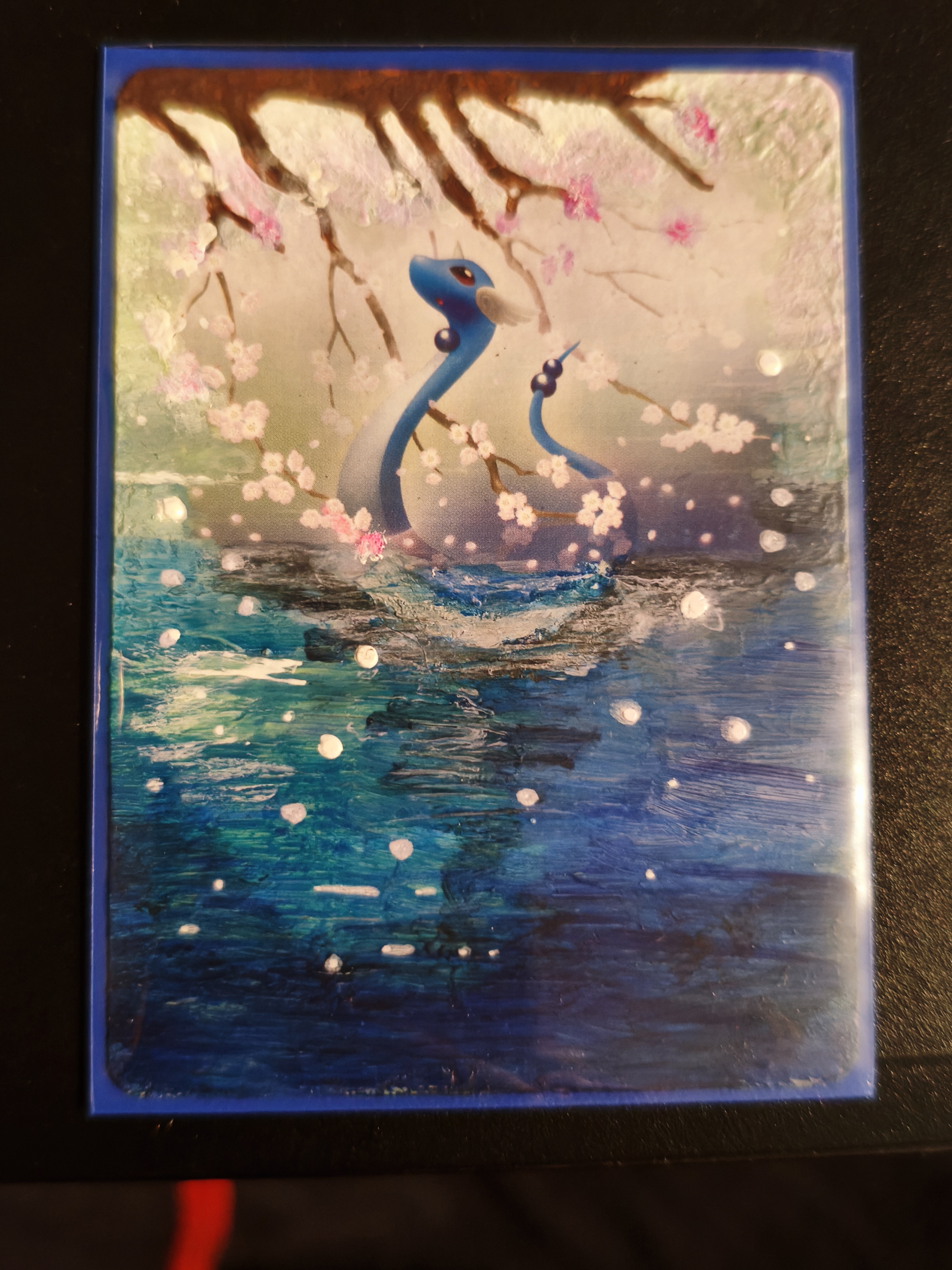 Carte peinte a la main altered art